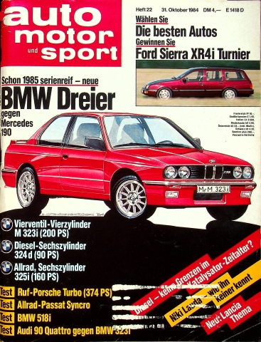 Deckblatt Auto Motor und Sport (22/1984)